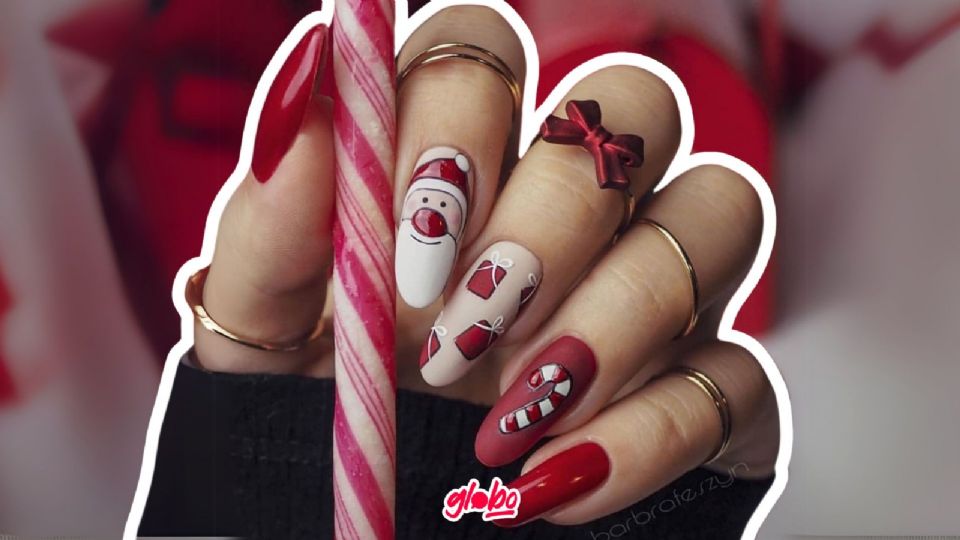 Tendencia 2024: Uñas rojas de Navidad, luce espectacular en esta mágica temporada.