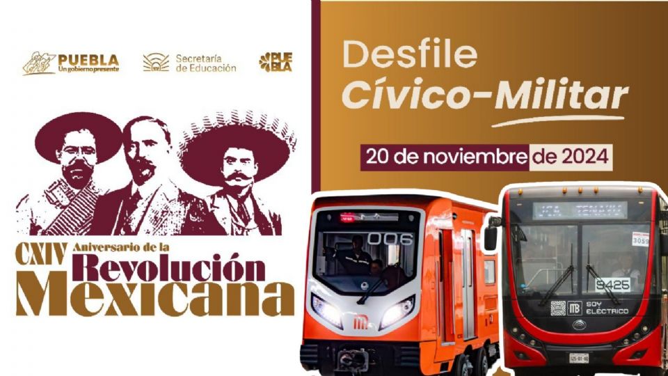 Alternativas viales por calles cerradas y Horarios del Metro para Desfile de la Revolución Mexicana 2024.
