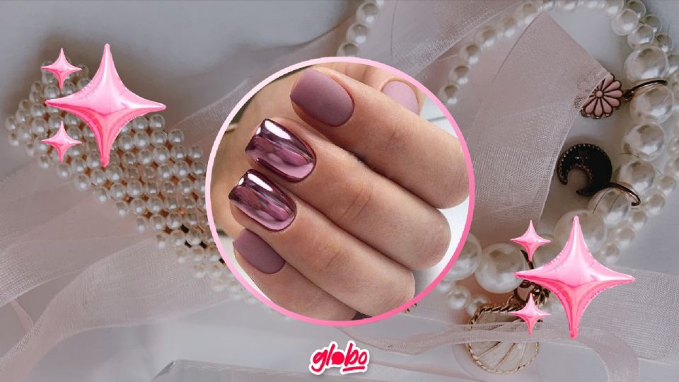 Estos nail art efecto espejo te van a encantar.