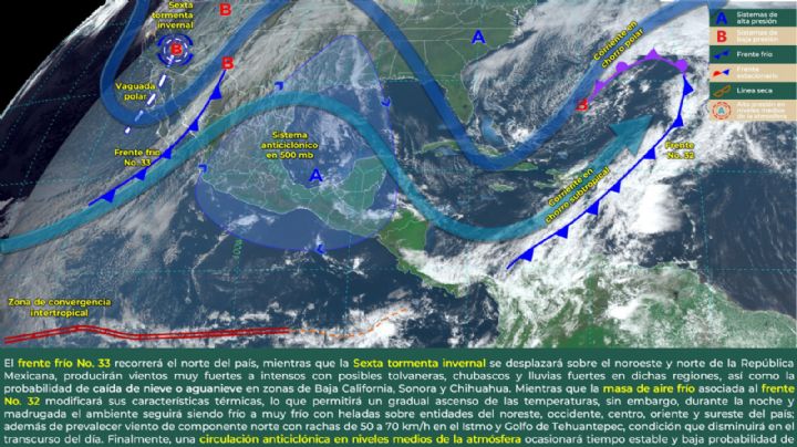 Clima en México: Se extienden las heladas y nevadas a más estados hoy 8 de febrero