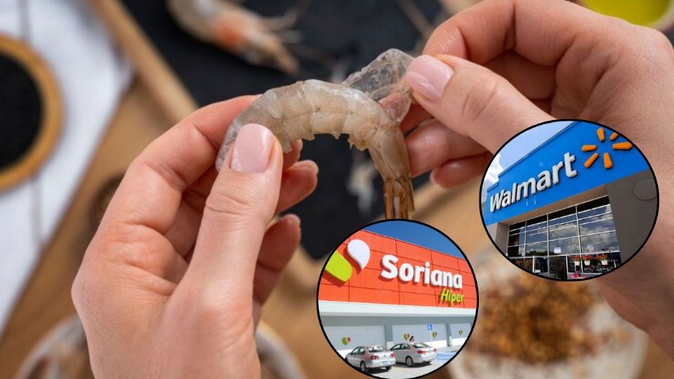 Las diferencias de precio entre Walmart y Soriana en la venta de camarón.