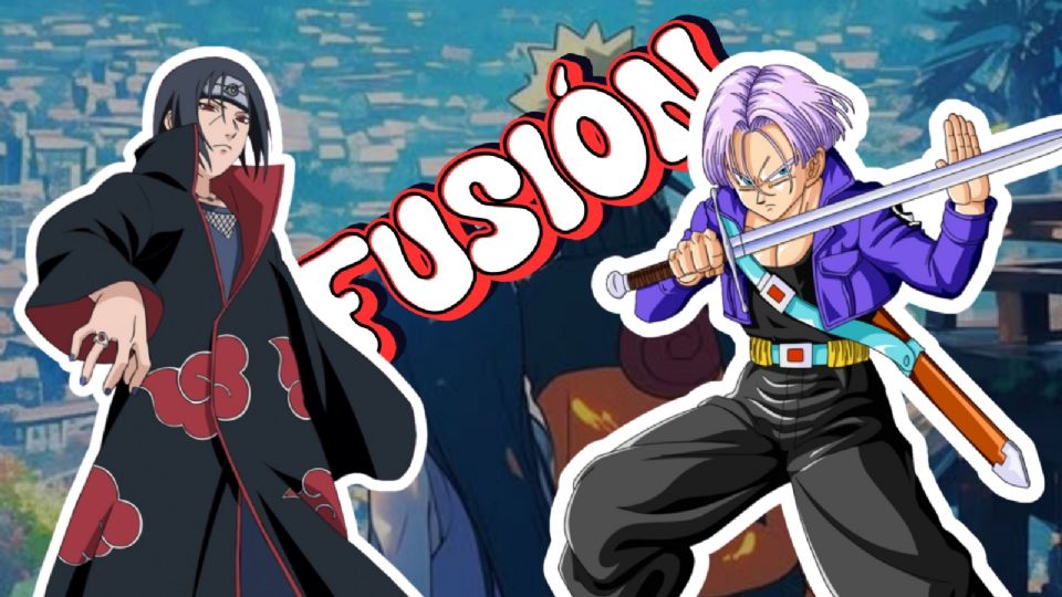 Fusión de Itachi Uchiha de Naruto y Trunks de Dragon Ball.