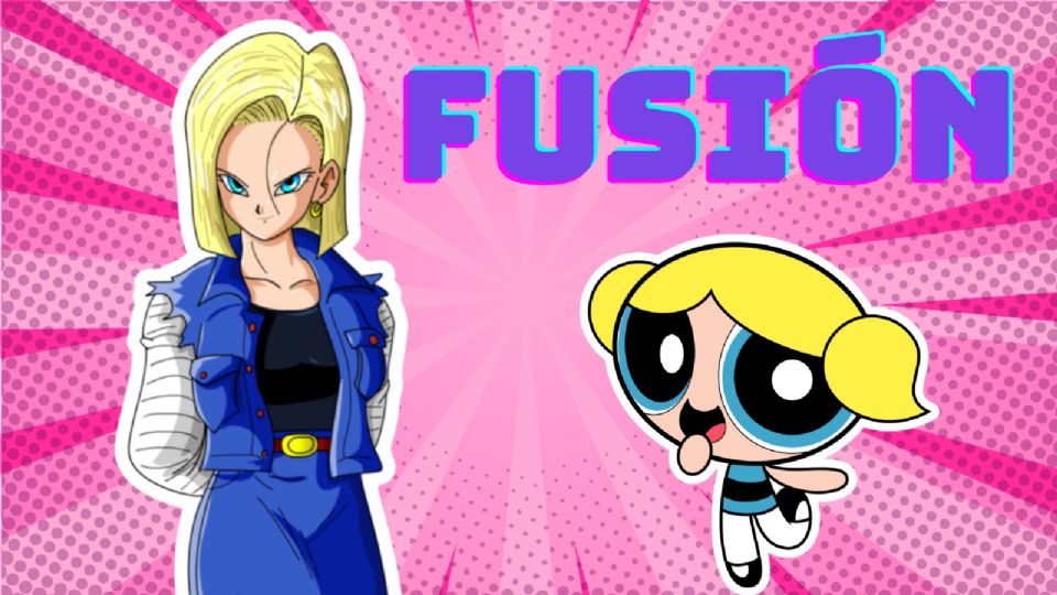 Fusión de Androide 18 de Dragon Ball Z y Burbuja de Las Chicas Superpoderosas.