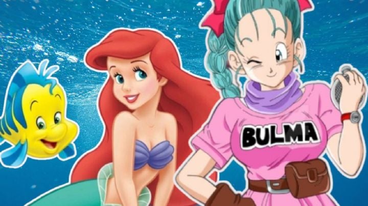 Así luciría la fusión de Ariel La Sirenita y Bulma de Dragon Ball, según la inteligencia artificial
