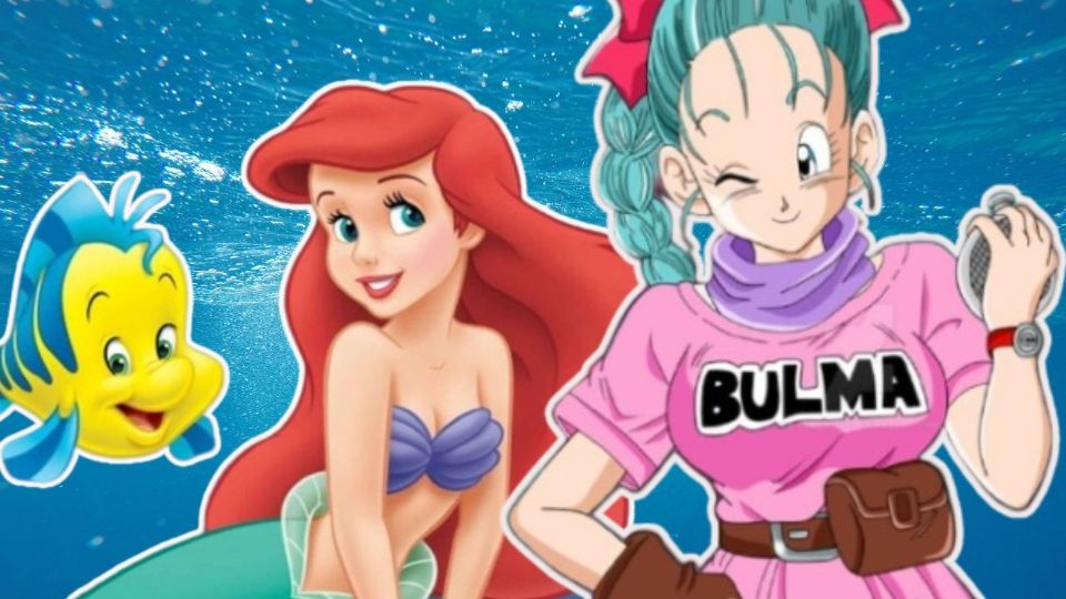 ¿Cómo sería la fusión entre Ariel, La Sirenita y Bulma de Dragon Ball?