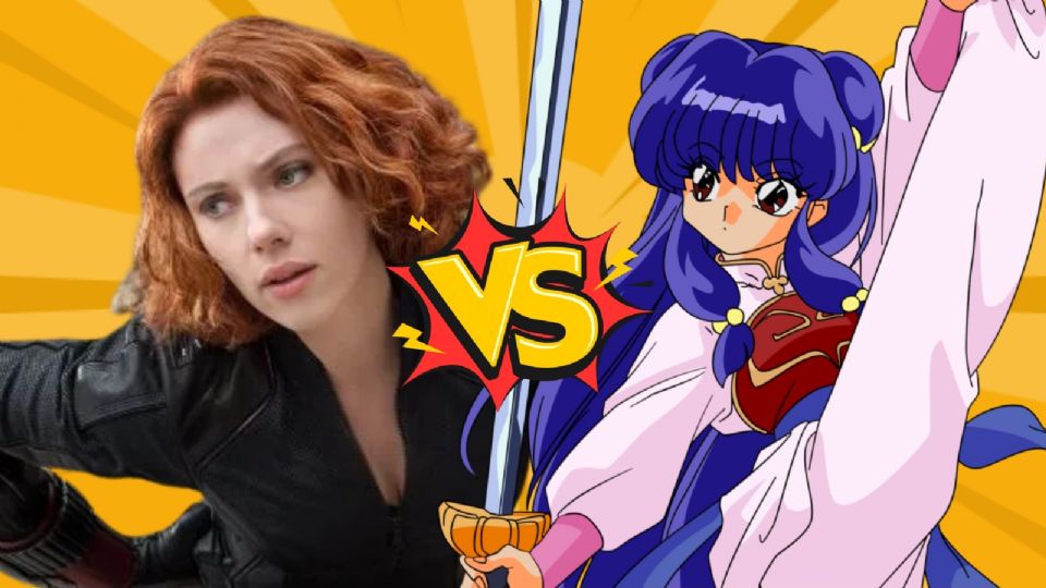 Así luciría la fusión de Viuda Negra de Marvel y Shampoo de Ranma 1/2, según la IA.