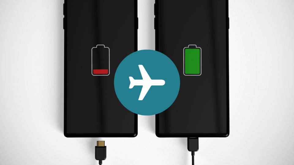 Cargar el celular en modo avión. Fuente: producción FM Globo