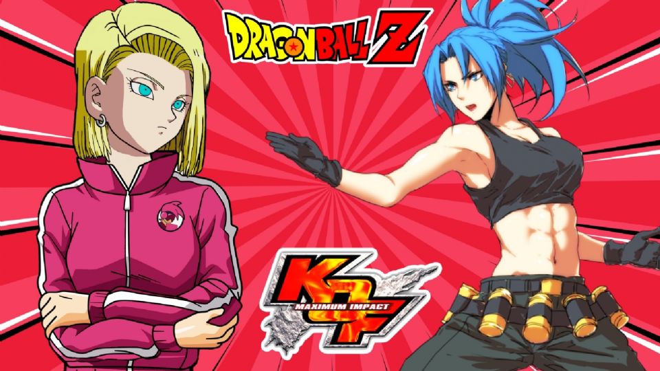 Fusión de Androide 18 de Dragon Ball Z y Leona de KOF.