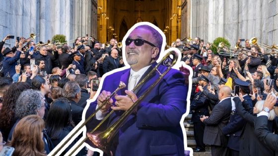Así fue el emotivo funeral de Willie Colón, al ritmo de la música, los trombones no dejaron de sonar